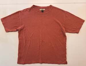 Tommy Bahama Silk Blend Ribbed Short Sleeve Shirt, Terracotta, Men's Size XL